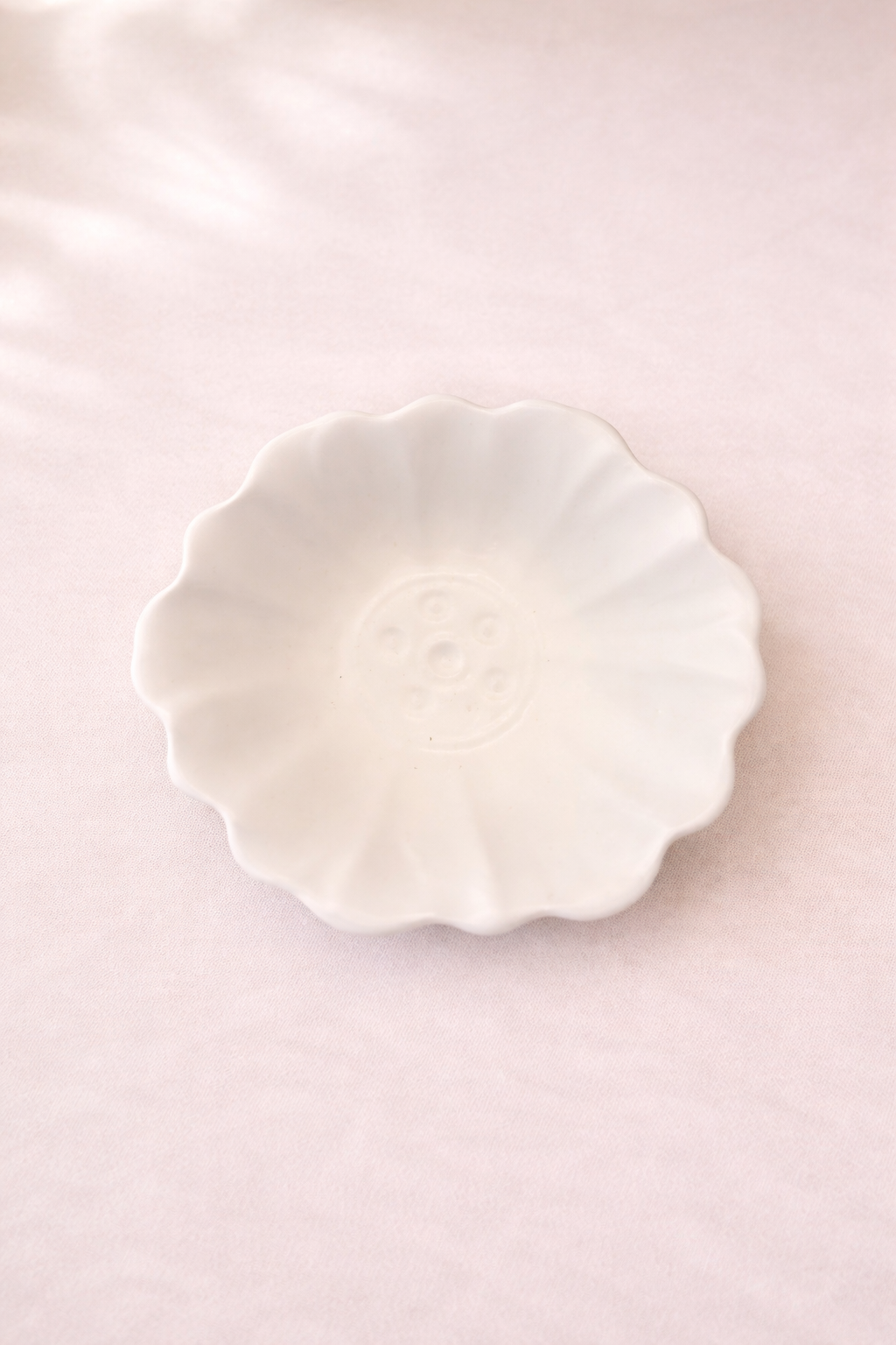 Wavy Lotus Cast Stone Vase