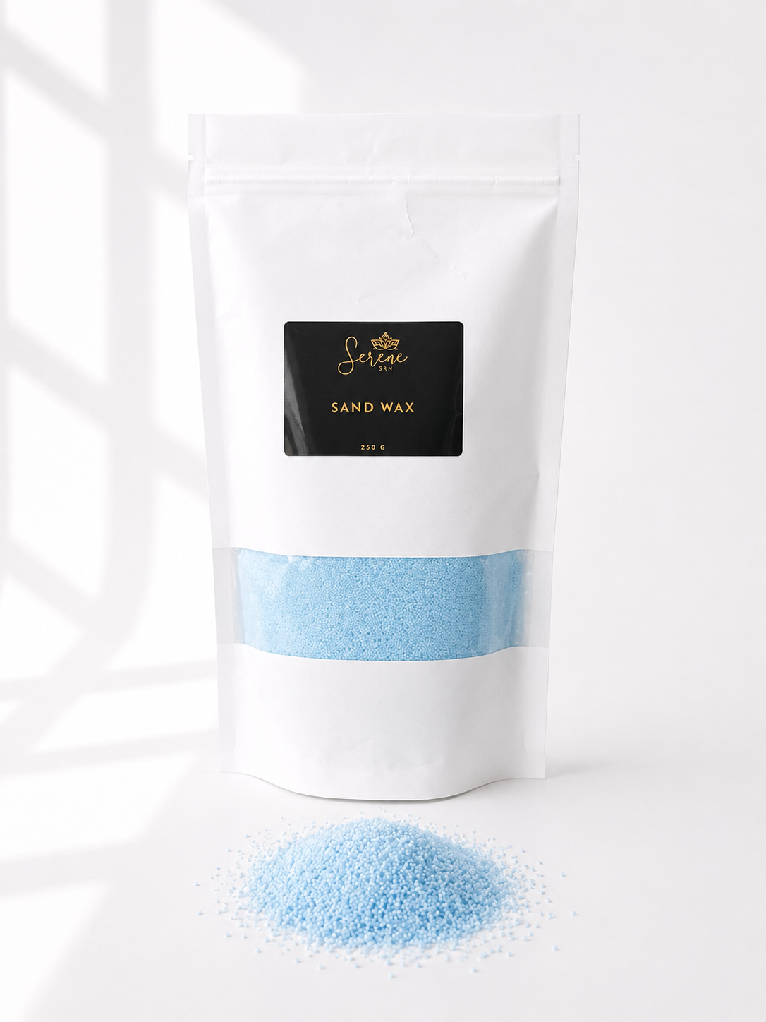Sky Blue Pearled Candle Sand