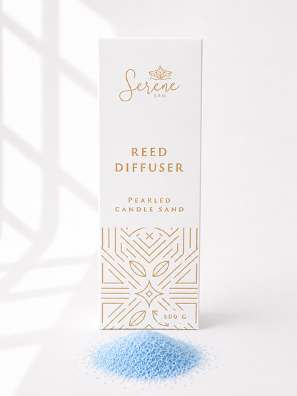 Sky Blue Pearled Candle Sand