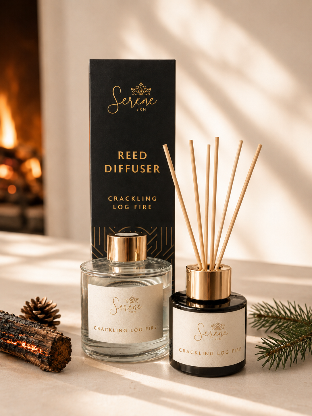 Crackling Log Fire Reed Diffuser