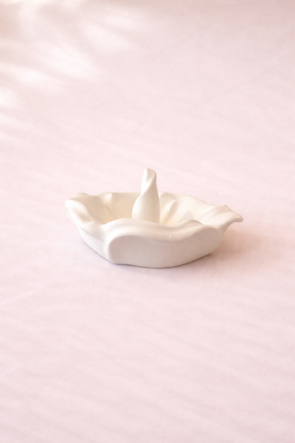 Petal Cast Stone Vase