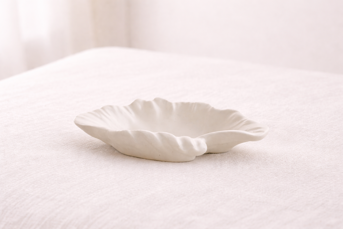 Ruffled Leaf Cast Stone Vase