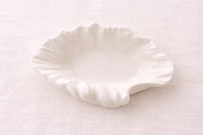 Ruffled Leaf Cast Stone Vase