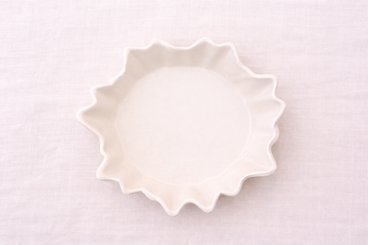 Wavy Cast Stone Vase