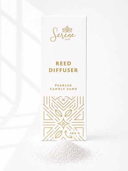 White Pearled Pearled Candle Sand